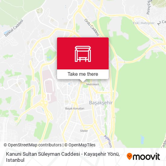 Kanuni Sultan Süleyman Caddesi - Kayaşehir Yönü map