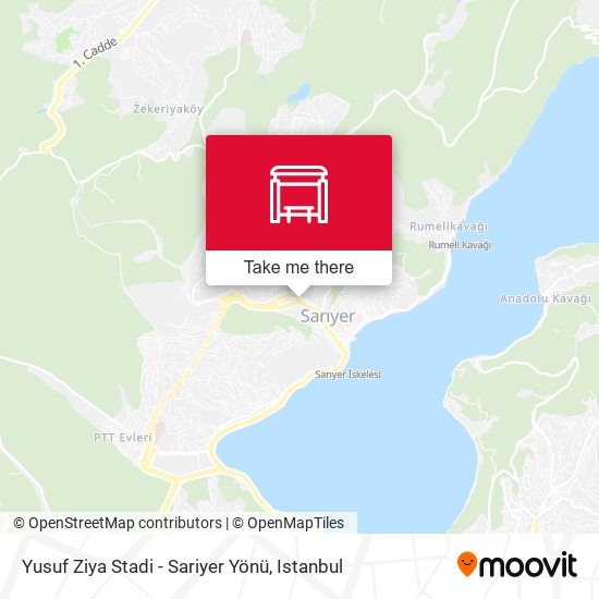 Yusuf Ziya Stadi - Sariyer Yönü map