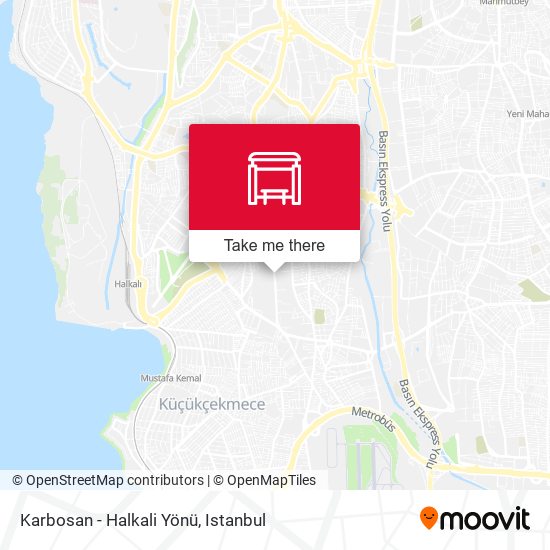 Karbosan - Halkali Yönü map