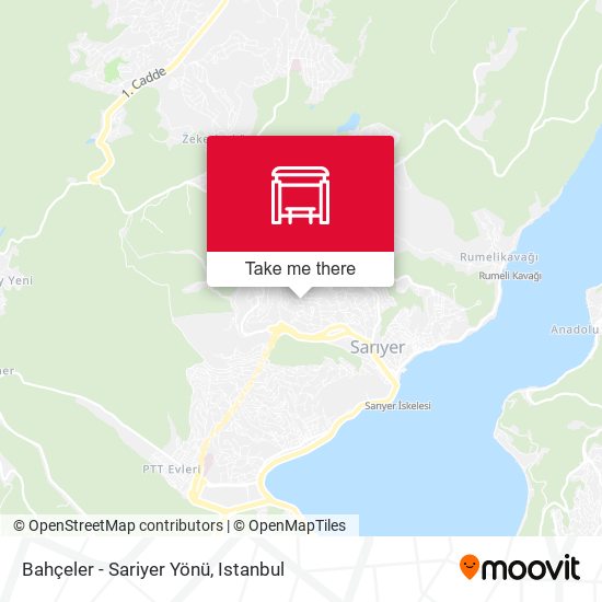 Bahçeler - Sariyer Yönü map