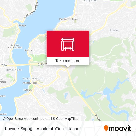 Kavacik Sapaği - Acarkent Yönü map