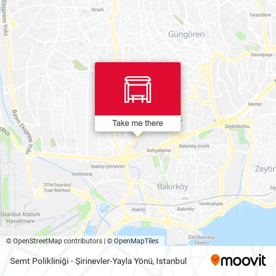 Semt Polikliniği - Şirinevler-Yayla Yönü map
