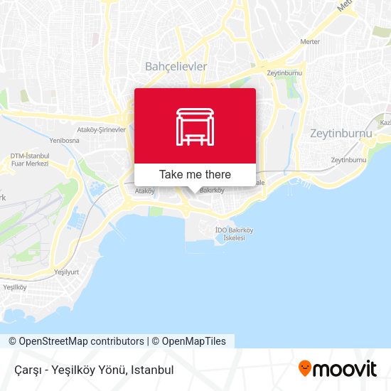 Çarşı - Yeşilköy Yönü map