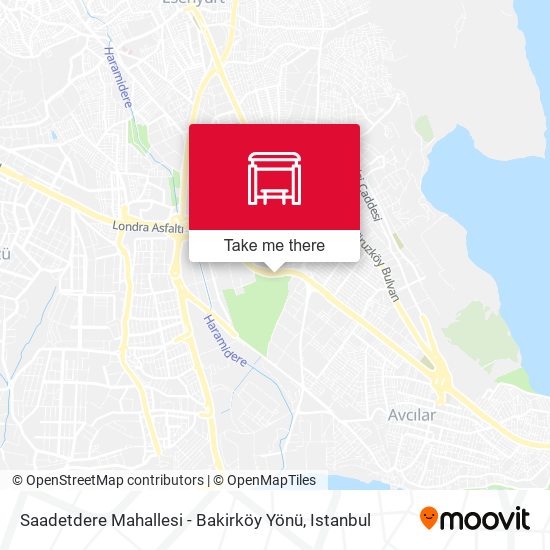Saadetdere Mahallesi - Bakirköy Yönü map