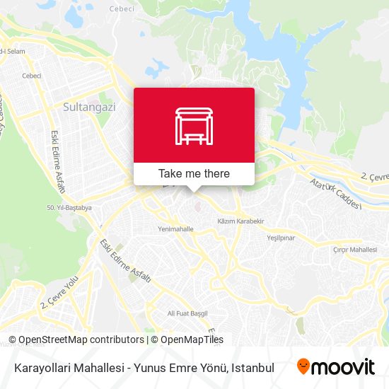 Karayollari Mahallesi - Yunus Emre Yönü map