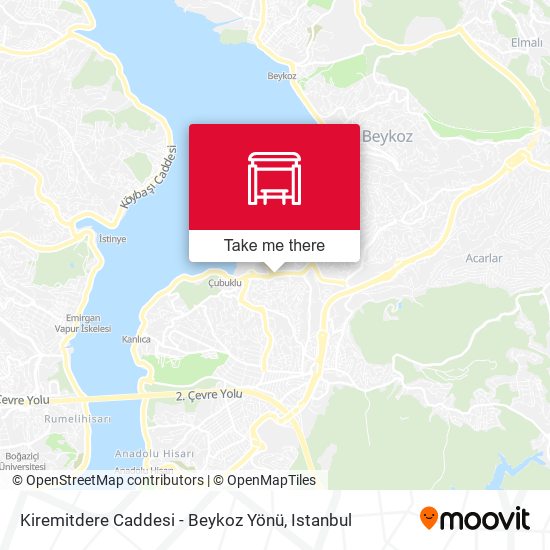 Kiremitdere Caddesi - Beykoz Yönü map