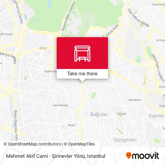 Mehmet Akif Cami - Şirinevler Yönü map