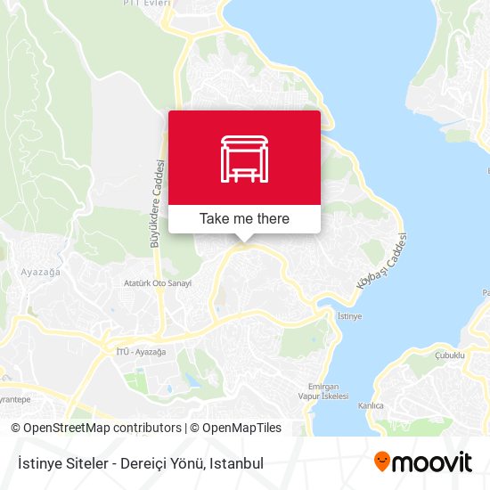 İstinye Siteler - Dereiçi Yönü map