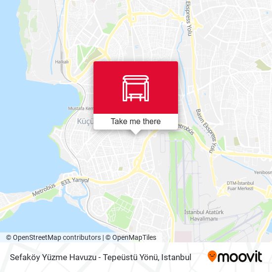 Sefaköy Yüzme Havuzu - Tepeüstü Yönü map