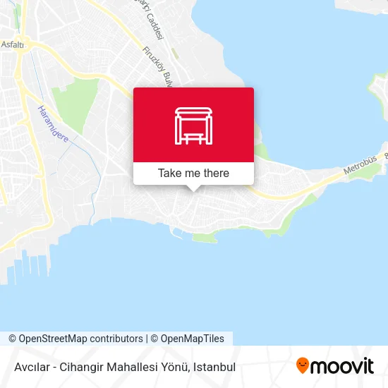 Avcılar - Cihangir Mahallesi Yönü map