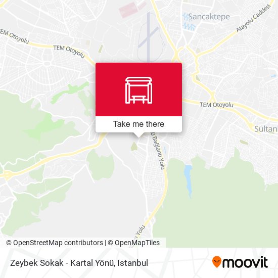 Zeybek Sokak - Kartal Yönü map