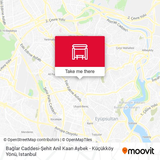Bağlar Caddesi-Şehit Anil Kaan Aybek - Küçükköy Yönü map