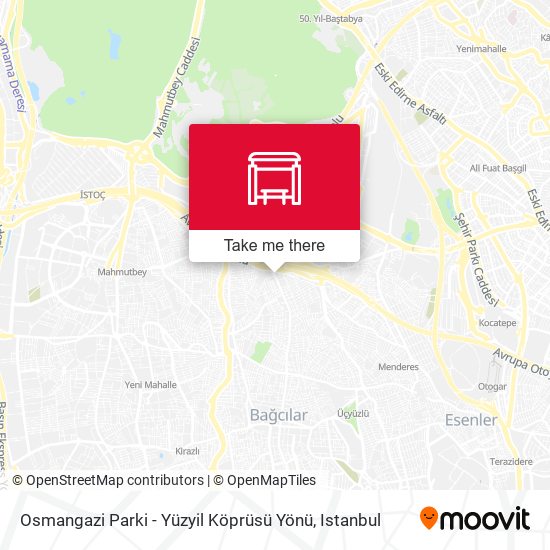 Osmangazi Parki - Yüzyil Köprüsü Yönü map