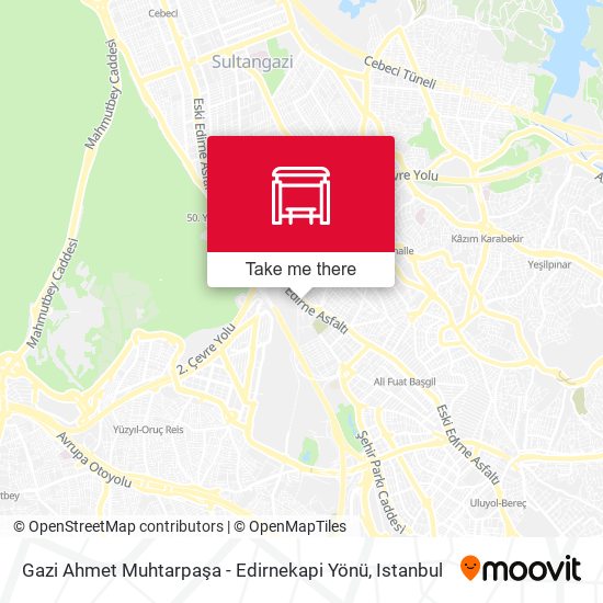 Gazi Ahmet Muhtarpaşa - Edirnekapi Yönü map