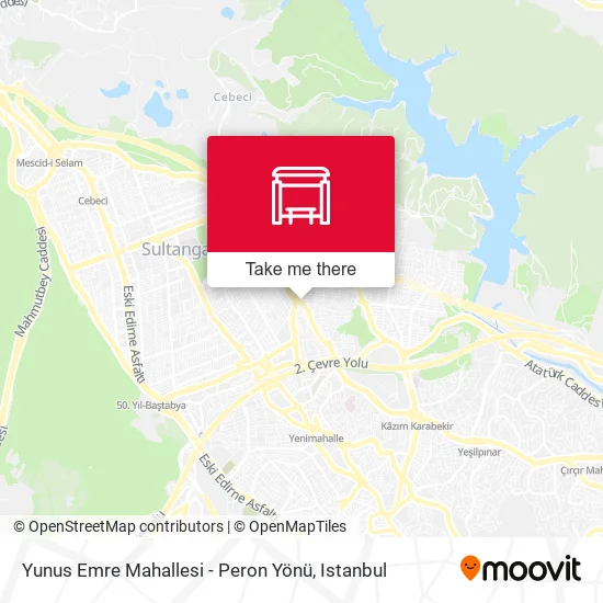 Yunus Emre Mahallesi - Peron Yönü map