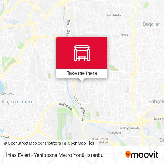 İhlas Evleri - Yenibosna Metro Yönü map