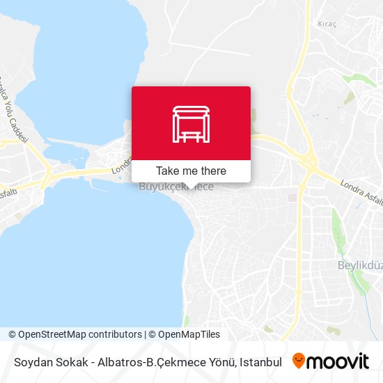 Soydan Sokak - Albatros-B.Çekmece Yönü map