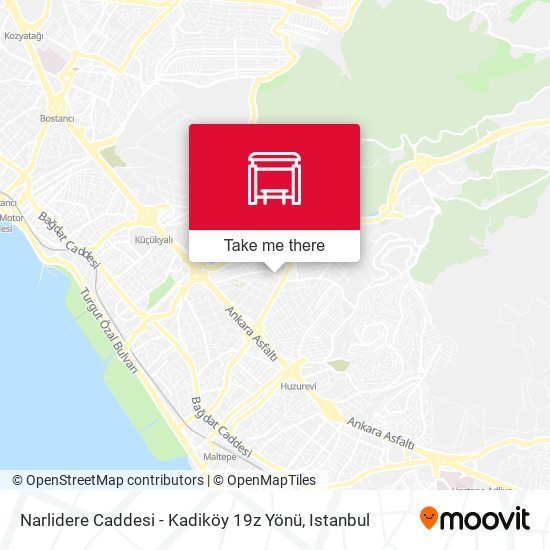 Narlidere Caddesi - Kadiköy 19z Yönü map