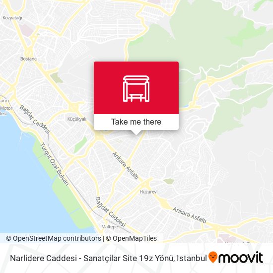 Narlidere Caddesi - Sanatçilar Site 19z Yönü map