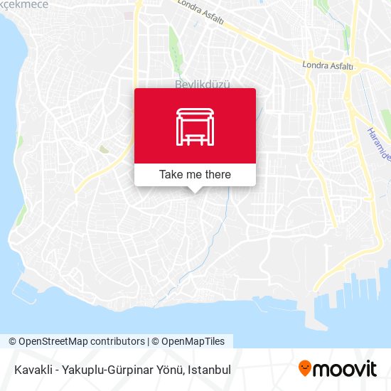 Kavakli - Yakuplu-Gürpinar Yönü map