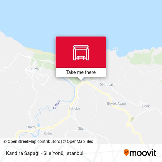 Kandira Sapaği - Şile Yönü map