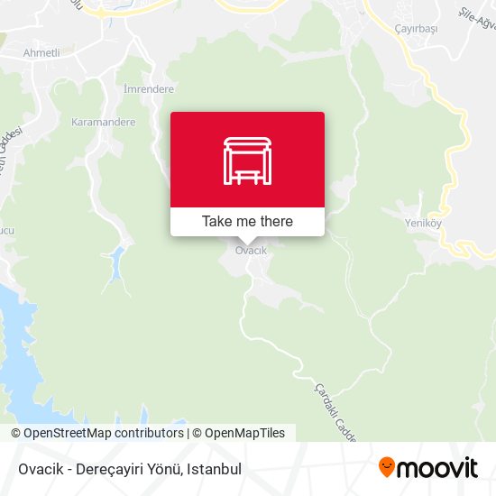 Ovacik - Dereçayiri Yönü map