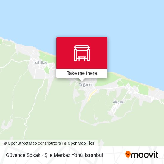 Güvence Sokak - Şile Merkez Yönü map
