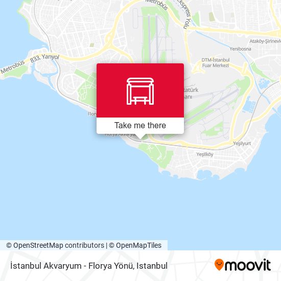 İstanbul Akvaryum - Florya Yönü map