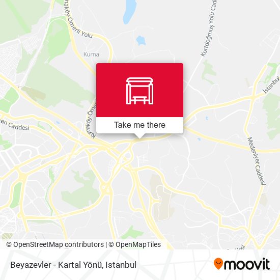 Beyazevler - Kartal Yönü map