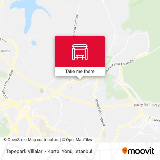 Tepepark Villalari - Kartal Yönü map