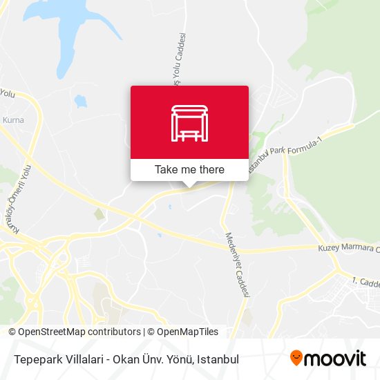Tepepark Villalari - Okan Ünv. Yönü map