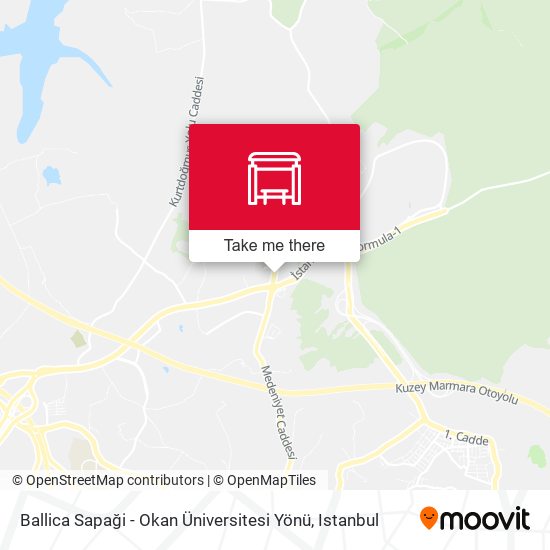 Ballica Sapaği - Okan Üniversitesi Yönü map