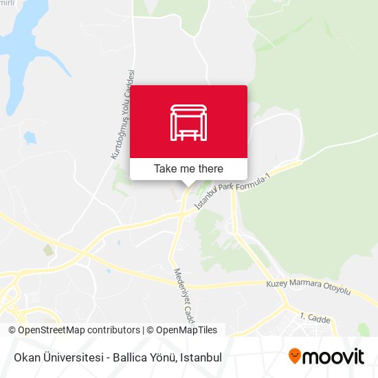 Okan Üniversitesi - Ballica Yönü map