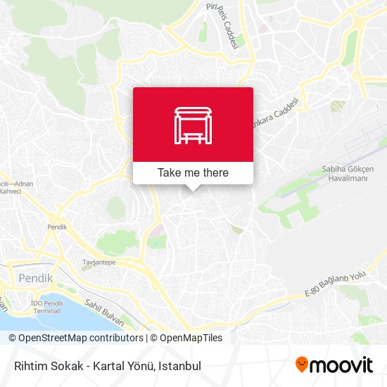Rihtim Sokak - Kartal Yönü map
