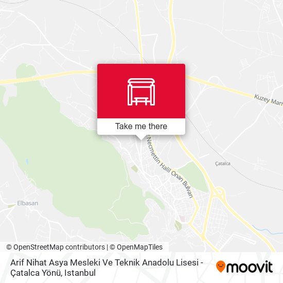 Arif Nihat Asya Mesleki Ve Teknik Anadolu Lisesi - Çatalca Yönü map