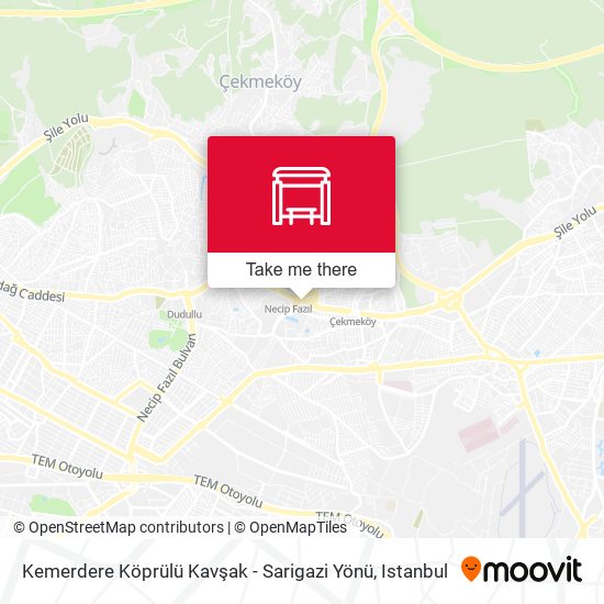 Kemerdere Köprülü Kavşak - Sarigazi Yönü map