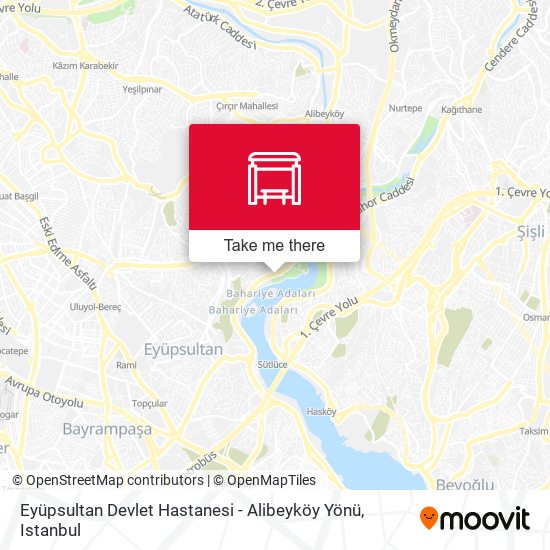 Eyüpsultan Devlet Hastanesi - Alibeyköy Yönü map