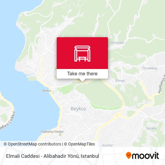 Elmali Caddesi - Alibahadir Yönü map