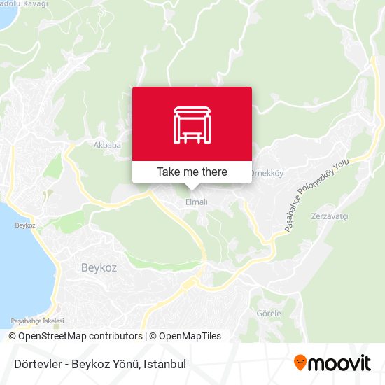 Dörtevler - Beykoz Yönü map