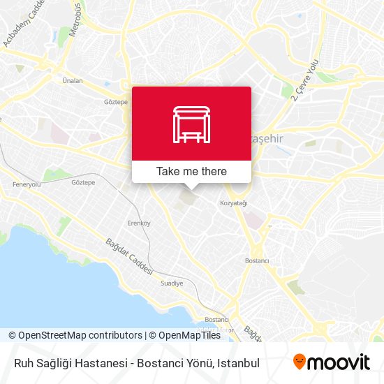 Ruh Sağliği Hastanesi - Bostanci Yönü map