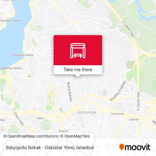 Sütçüyolu Sokak - Üsküdar Yönü map