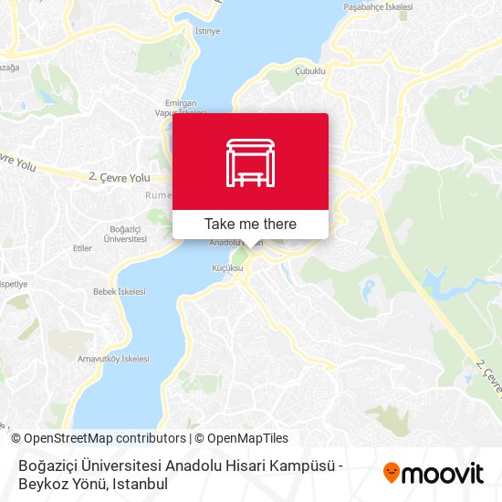 Boğaziçi Üniversitesi Anadolu Hisari Kampüsü - Beykoz Yönü map