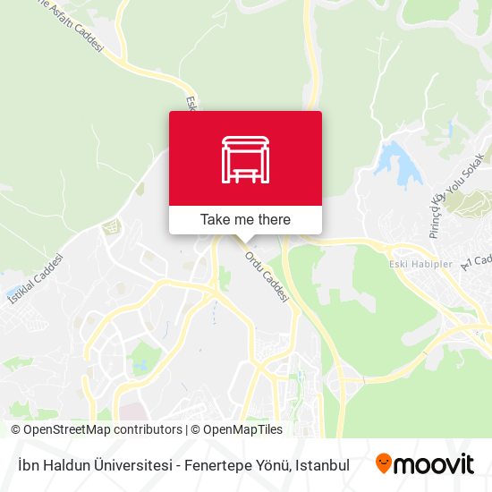 İbn Haldun Üniversitesi - Fenertepe Yönü map