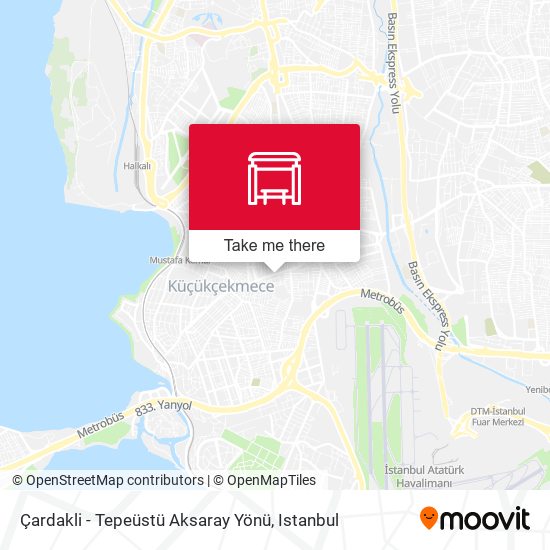 Çardakli - Tepeüstü Aksaray Yönü map