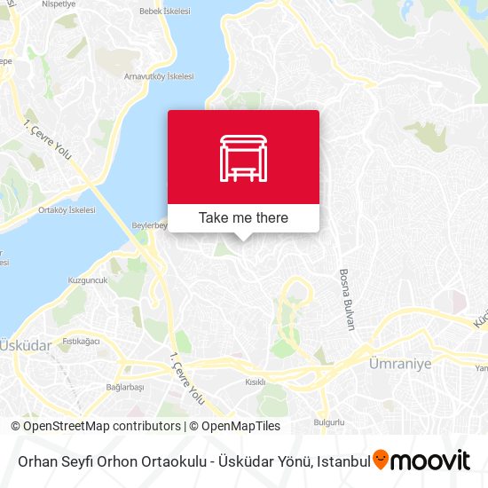 Orhan Seyfi Orhon Ortaokulu - Üsküdar Yönü map