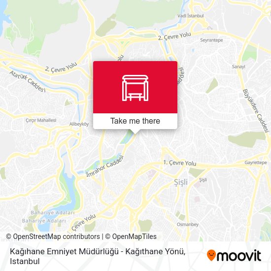 Kağıhane Emniyet Müdürlüğü - Kağıthane Yönü map