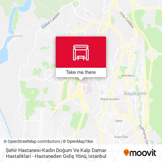 Şehir Hastanesi-Kadin Doğum Ve Kalp Damar Hastaliklari - Hastaneden Gidiş Yönü map