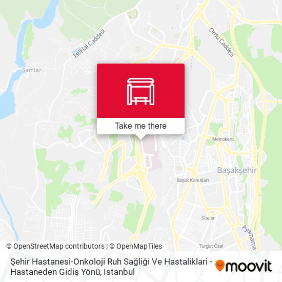 Şehir Hastanesi-Onkoloji Ruh Sağliği Ve Hastaliklari - Hastaneden Gidiş Yönü map
