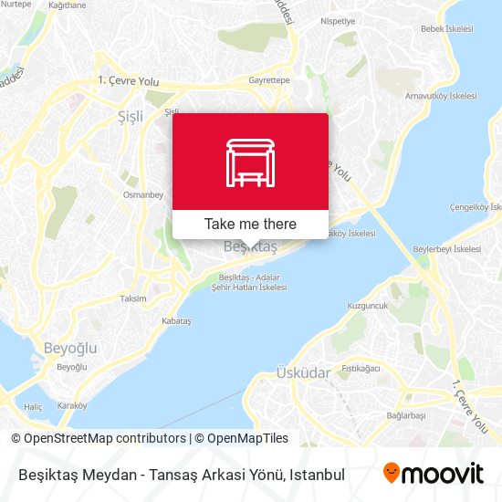Beşiktaş Meydan - Tansaş Arkasi Yönü map