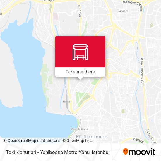 Toki Konutlari - Yenibosna Metro Yönü map